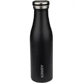 Abbey Drinkfles Dubbelwandig - Victoria - 0.45 L - Zwart/Zilver - 0,45 L