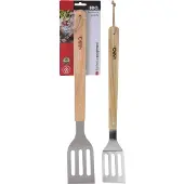 BBQ spatel bruin/zilver 46 cm