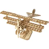 Robotime houten 3D puzzel - Bi-Plane