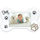 Zep Fotolijstje hond thema - 20 x 25 x 3 cm - geschikt voor een foto van 10 x 15 cm - Hout