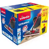 UltraMax Complete set - Vlakke microvezelmop+emmer met pers