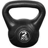Ivol Kettlebell voor binnen en buiten - Kunststof - Zwart - 2 kg