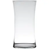 Hakbijl Glass Luxe stijlvolle bloemenvaas/bloemenvazen 40 x 15 cm transparant glas - Vazen