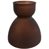 Gifts Amsterdam vaas diabolo 22 x 21 cm glas matbruin