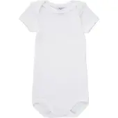 Petit Bateau Set van 2 witte babyrompertjes met korte mouwen Unisex Rompertje - Wit