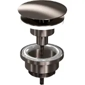 Ink Niet-afsluitbare Plug Messing - Metal Black - 8718835105280 - Wastafels, Afvoerpluggen