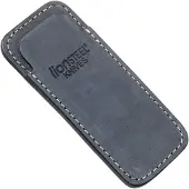 Lionsteel Vertical leather sheath with clip buidel, blauw