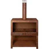 Esschert Design Tuinkachel L - met Houtopslag - Roest - Esschert Design