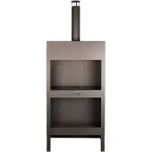 Esschert Design - Tuinkachel XL - met Houtopslag - Zwart