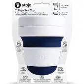 Stojo Pocket Cup 355ml uitgebreide verpakking opvouwbare beker Kleur: blauw/wit
