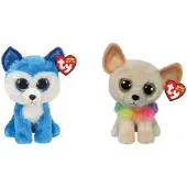TY - Knuffel - Beanie Boo's - Prince Husky & Chewey Chihuahua