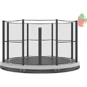 Akrobat Trampoline Orbit Inground - 365 cm - Rond - Grijs - met Veiligheidsnet