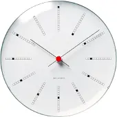 Arne Jacobsen Bankers Wandklok Wit 290 Mm - Wandklokken Aluminium White - 43640