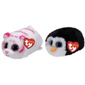 TY - Knuffel - Teeny Ty's - Tabor Tiger & Waddles Penguin