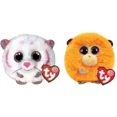 TY - Knuffel - Teeny Puffies - Tabor Tiger & Coconut Monkey