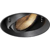 QAZQA Moderne inbouwspot zwart GU10 AR111 rond trimless - Oneon Honey