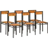 vidaXL Eetkamerstoelen 6 st massief acaciahout