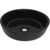 vidaXL Wastafel rond 42x12 cm keramiek zwart
