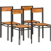 vidaXL Eetkamerstoelen 4 st massief acaciahout