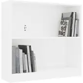 vidaXL Boekenkast 80x24x75 cm bewerkt hout wit