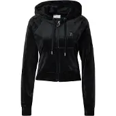 Juicy Couture Sweatvest 'Madison' zwart / zilver