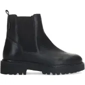 Manfield Zwarte leren chelsea boots | Maat 36