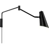 Dyberg Larsen Wandlampe , Noa, Zwart, Woonkamer, Metaal, Scandinavisch
