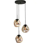 Masterlight Pendel hanglamp Lava 3x smoke glas