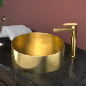 Saniclear Vazano waskom 40cm mat goud