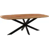 Natur24 eetkamertafel jesper danish oval 230cm mangohout / gecoat staal