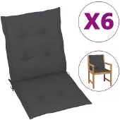 vidaXL Tuinstoel kussens Antraciet 100 x 50 x 3 cm
