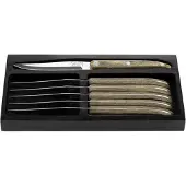 Laguiole Steakmes Innovation Line Grijs Pakka (6-Delig)