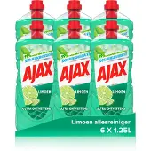 Ajax Allesreiniger Limoen 6 x 1.25L - Voordeelverpakking