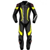 Spidi Laser Pro, lederen pak 1st. geperforeerd ,zwart/neon geel ,46