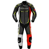 Spidi Track Wind Pro 1-Delig Pak Rood Geel Fluo Maat 46