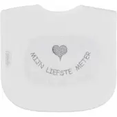 Funnies geborduurd tekst slabbetje: Mijn liefste meter