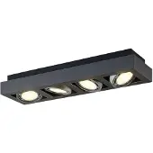 Arcchio Plafondlamp , Ronka, dimbare, Grijs, Woonkamer, Metaal, Modern