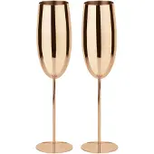 Paderno Champagneglas Mirror Copper (Set van 2)