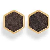 Kerbholz Damen-Ohrstecker Edelstahl, Holz One Size Gold 32021746