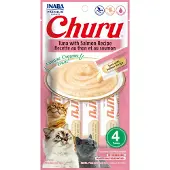 Inaba 12x Ciao Kattensnack Churu Tonijn - Zalm 60 Gr