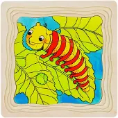 Goki Houten Lagenpuzzel - Vlinder 1 St