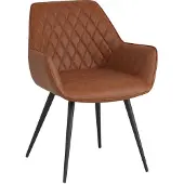 Dimehouse Industriële eetkamerstoel Cara cognac