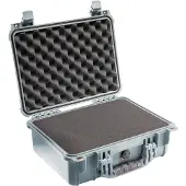 Peli 1450 SVF flightcase zilver met schuim 371x258x152 mm