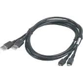 Zebra Motorola Micro USB synchronisatiekabel, USB-A, Micro-USB B, zwart