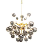 QAZQA Design hanglamp messing met smoke glas 8-lichts - Explode