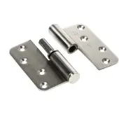 Intersteel Kogelstift Paumelle afgerond 3,5"x3,5" (89x89x3) CE - DIN rechts - RVS