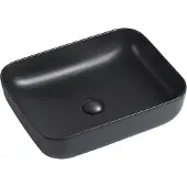 Guido Gusto Wastafel Bella 50x39x13cm mat zwart inclusief afvoerplug