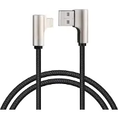Aukey Braided 90 Graden Lightning Kabel 1,2 Meter