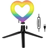 Logilink Ring Light Heart Lichtstatief Energielabel E (A - G) Geïntegreerd statief, Kogelkop