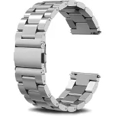 SmartphoneClip Horlogeband - Metaal Schakel - 22mm - zilver - Horlogebandjes